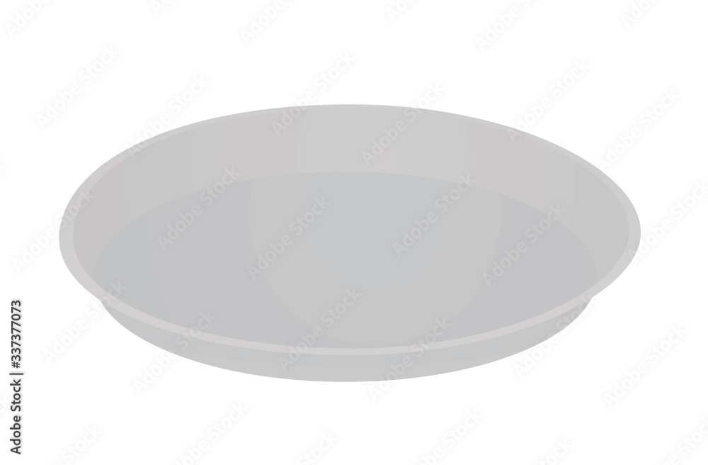Grey plastic plate. vector illustration Grey plastic plate. vector illustration