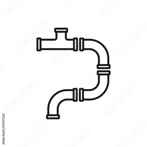 pipe icon in trendy flat design