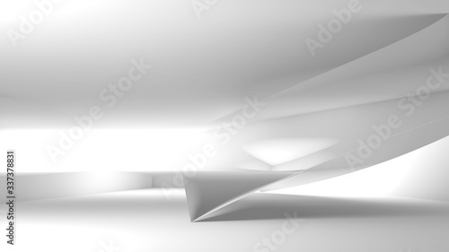 Abstract white digital graphic background 3 d art