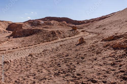 Sand road in the desert