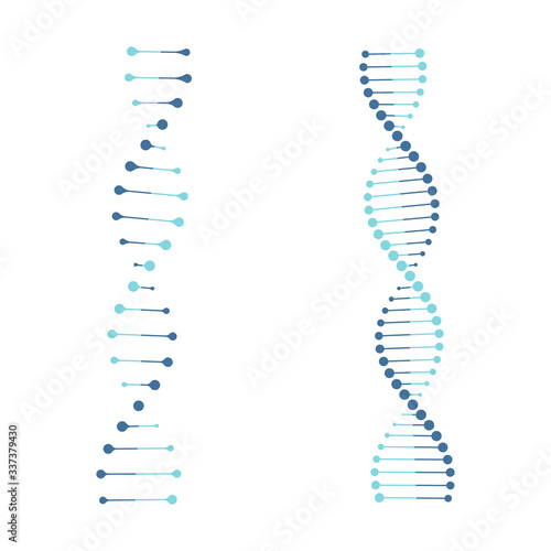 Dna icon set simple design