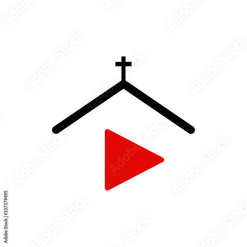 Online church icon simple design