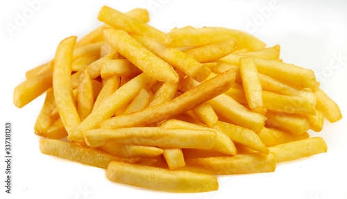 french fries on an isolated background