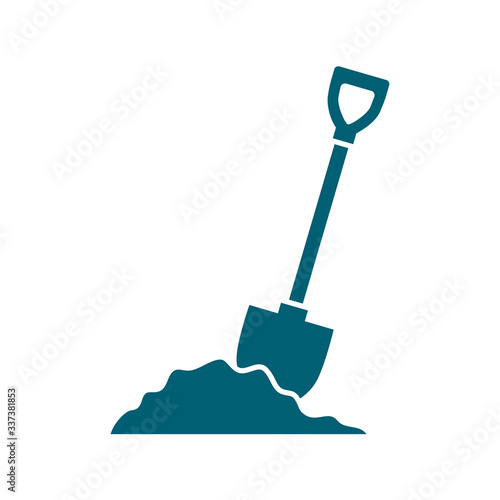 shovel icon vector logo template