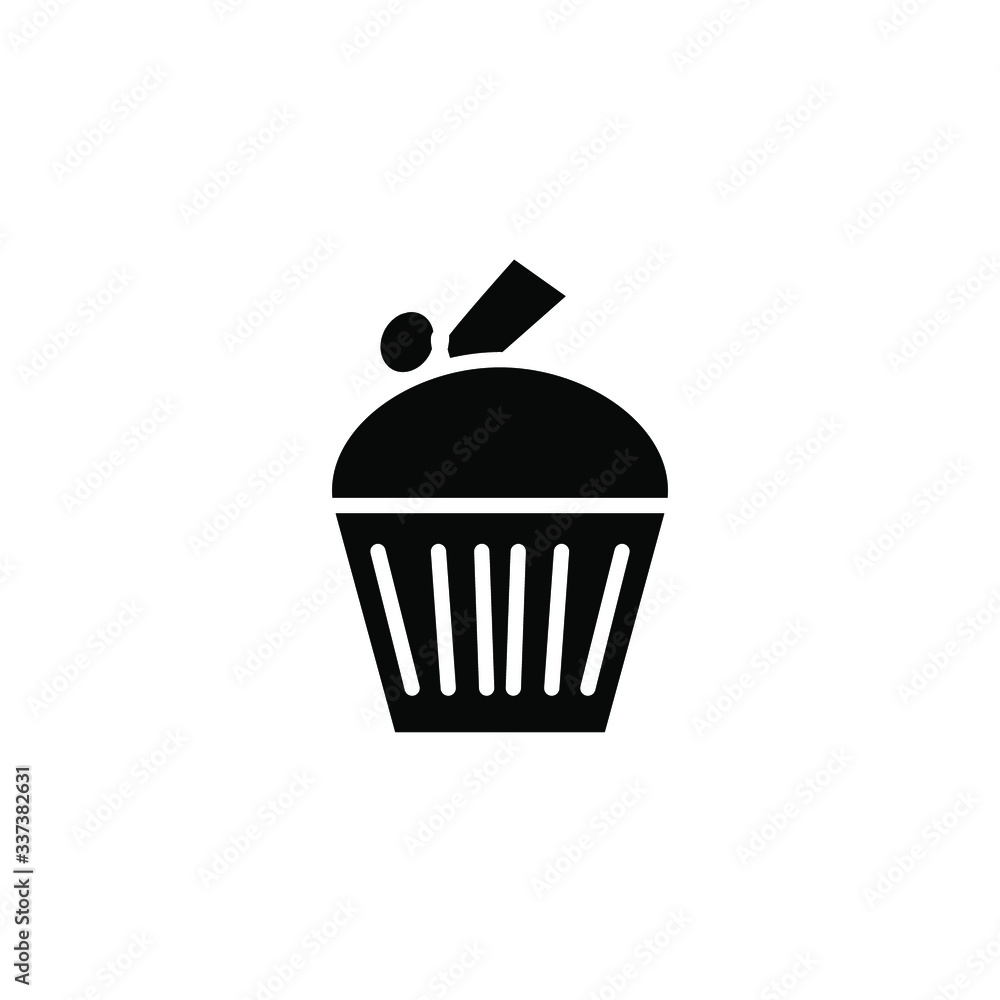 Cupcake Icon Vector Design Emblem Isolated Illustration , Template Logo Design Simple Food Business Bakery , Holiday Party Birthday . Outline Solid Background White
Cupcake Icon Vector Design Emblem Isolated Illustration , Template Logo Design Simple Food Business Bakery , Holiday Party Birthday . Outline Solid Background White