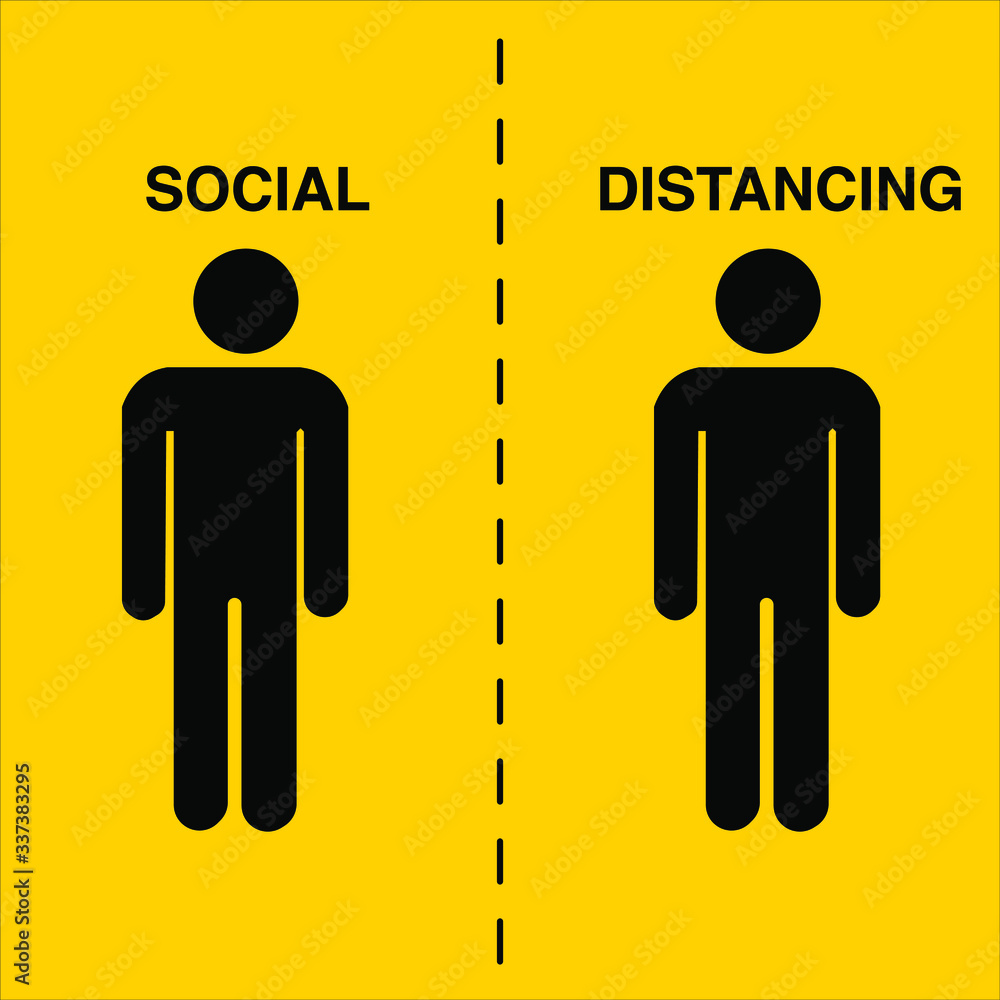 Social distancing sign due to Coronavirus epidemic ( covid-19 ) Social distancing sign due to Coronavirus epidemic ( covid-19 )