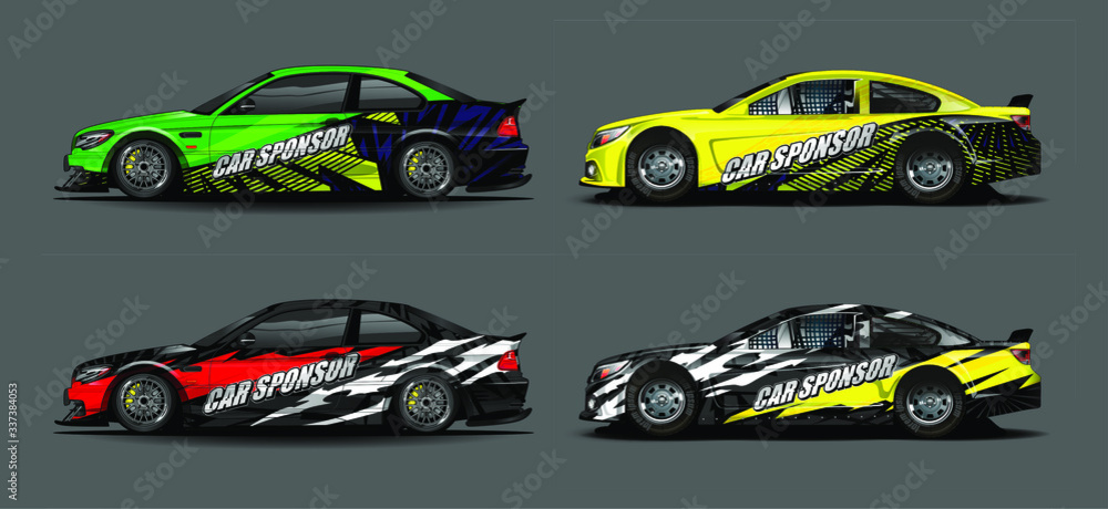 set of vehicle graphic kit vector. Modern abstract background for car wrap branding and automobile sticker decals livery
set of vehicle graphic kit vector. Modern abstract background for car wrap branding and automobile sticker decals livery