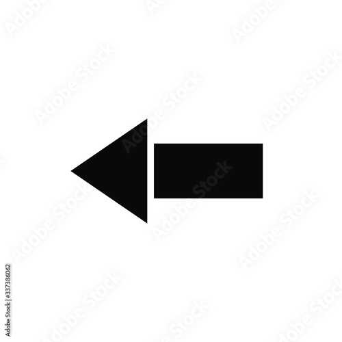 Free Download Left Arrow Icon , Best Logo Template Design Simple Clean Media Circle Emblem Isolated Illustration , Outline Solid Background White
 - GFXLoad
