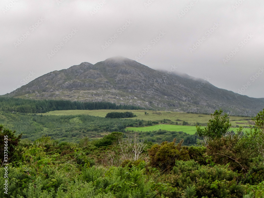 Irish Mountain with Clouds Descending