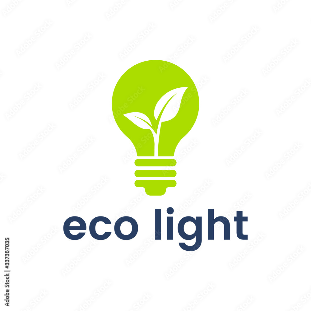 Lightbulb with leaves as green energy concept Lightbulb with leaves as green energy concept