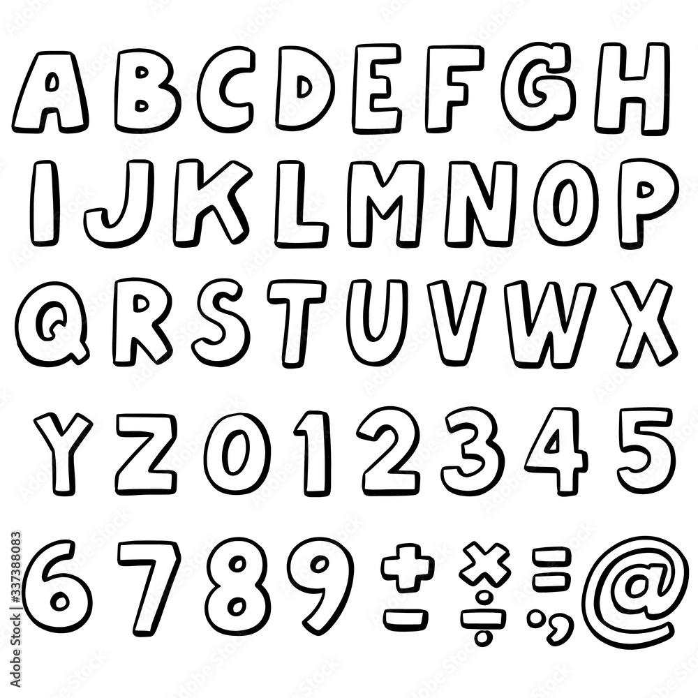 vector set of alphabet and number vector set of alphabet and number