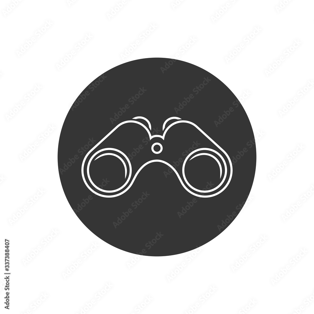 Illustration of binoculars line icon on white background. Vector Illustration of binoculars line icon on white background. Vector