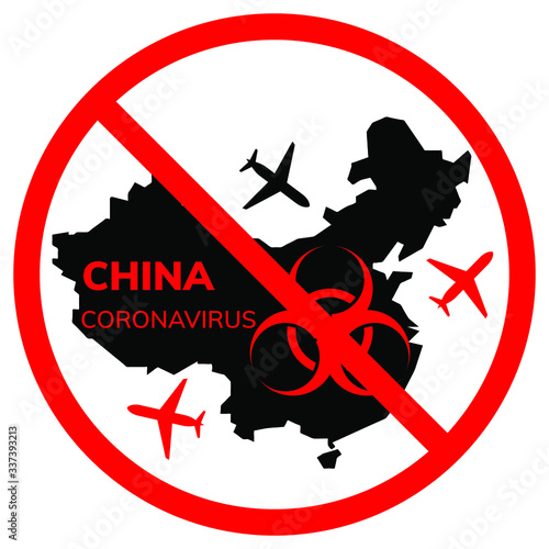no china coronavirus and flight. border are closed