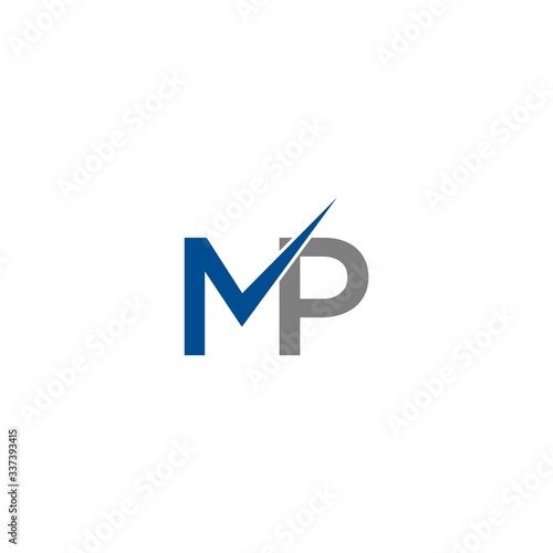 Letter MP vector icons logo