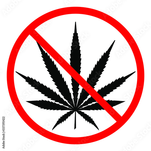sign of marijuana, no smoking sign