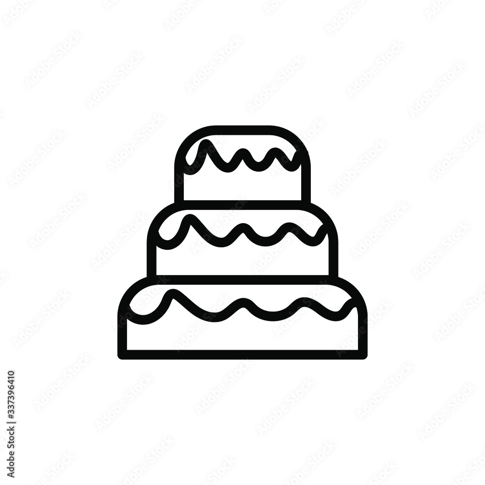 Birthday Cake Outline
