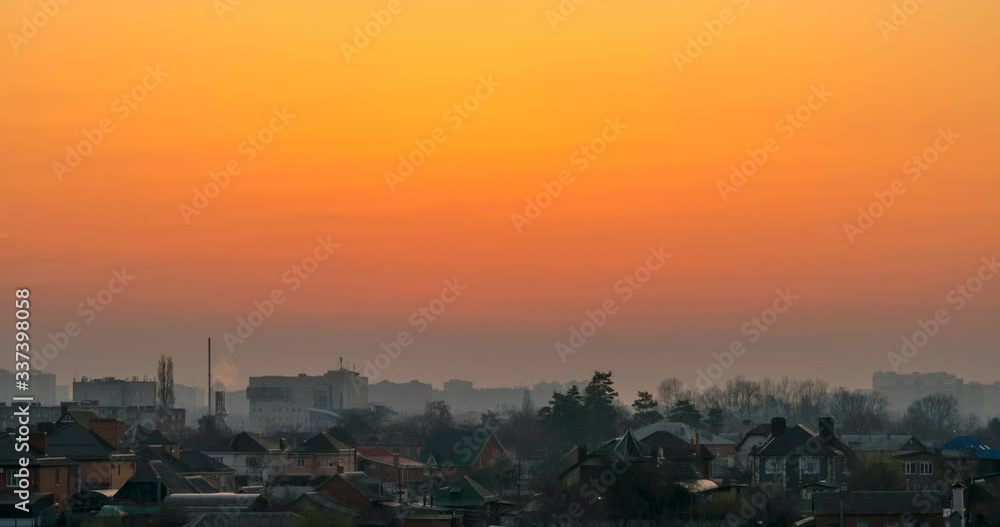 Sunrise against the backdrop of the cityscape
Sunrise against the backdrop of the cityscape