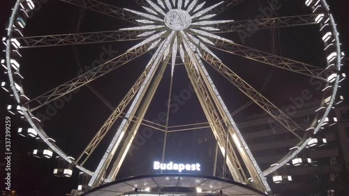 Budapest Eye Ferris Wheel at Night photo