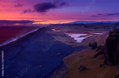 Dyrholaey and reynisfjara beach in south iceland