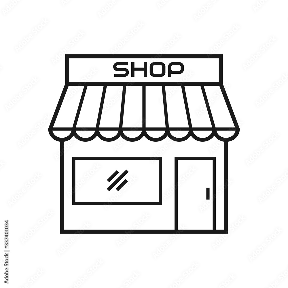 store vector icon in trendy flat style