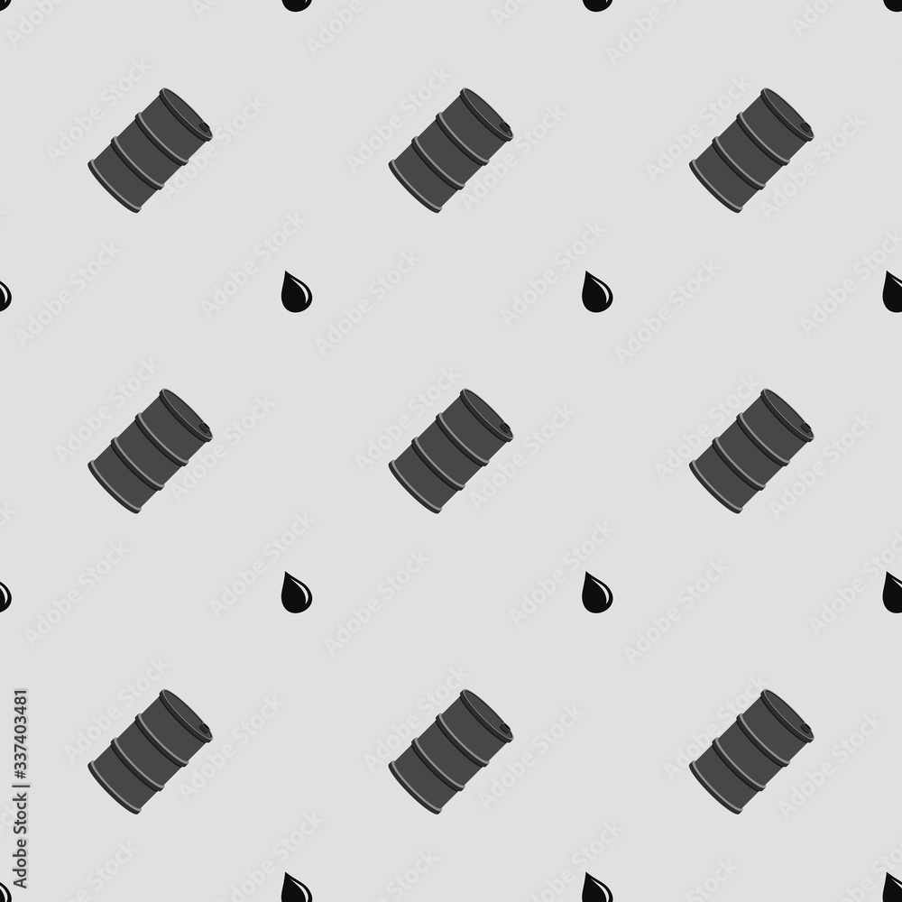 Oil Drop And Barrel Dark Seamless Pattern Oil Drop And Barrel Dark Seamless Pattern