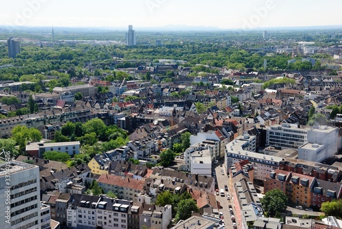 Bird eye view over Cologne city center  Germany