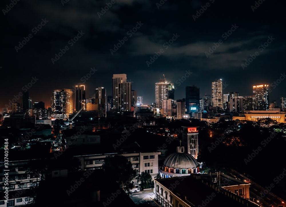 Skyline of Metro Manila by Night