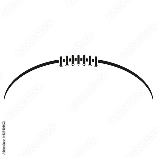 vector illustration of a football profile