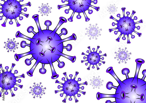 Coronavirus disease and flu outbreak or coronaviruses influenza  on white background