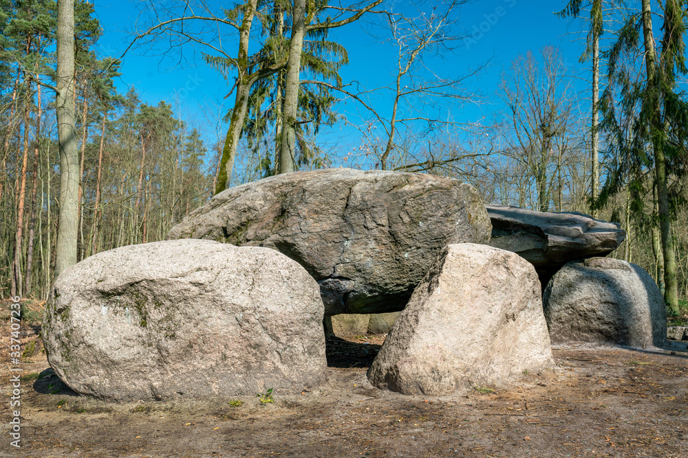 Prehistoric megalith tomb Teufelskueche near Haldensleben