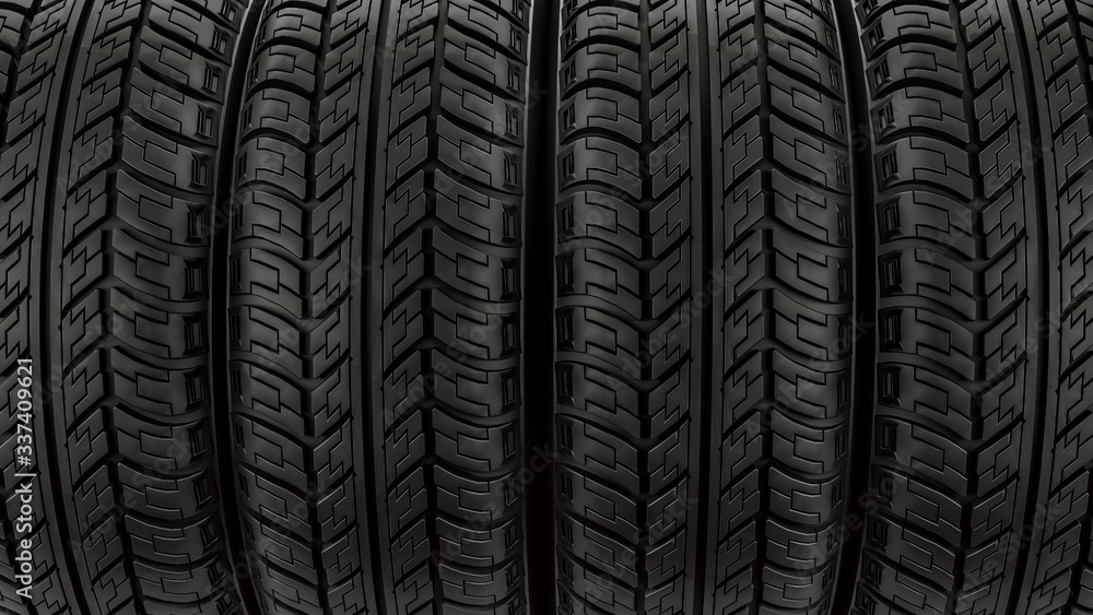 Fototapeta premium Automobile tire. Wheels for the car. Tires for cars. 