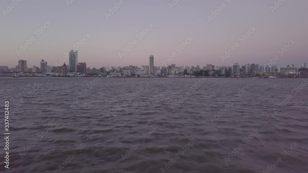 Maputo skyline filmed from Maputo Bay, the capital city of Mozambique. a lot of copy space. Maputo skyline filmed from Maputo Bay, the capital city of Mozambique. a lot of copy space.
