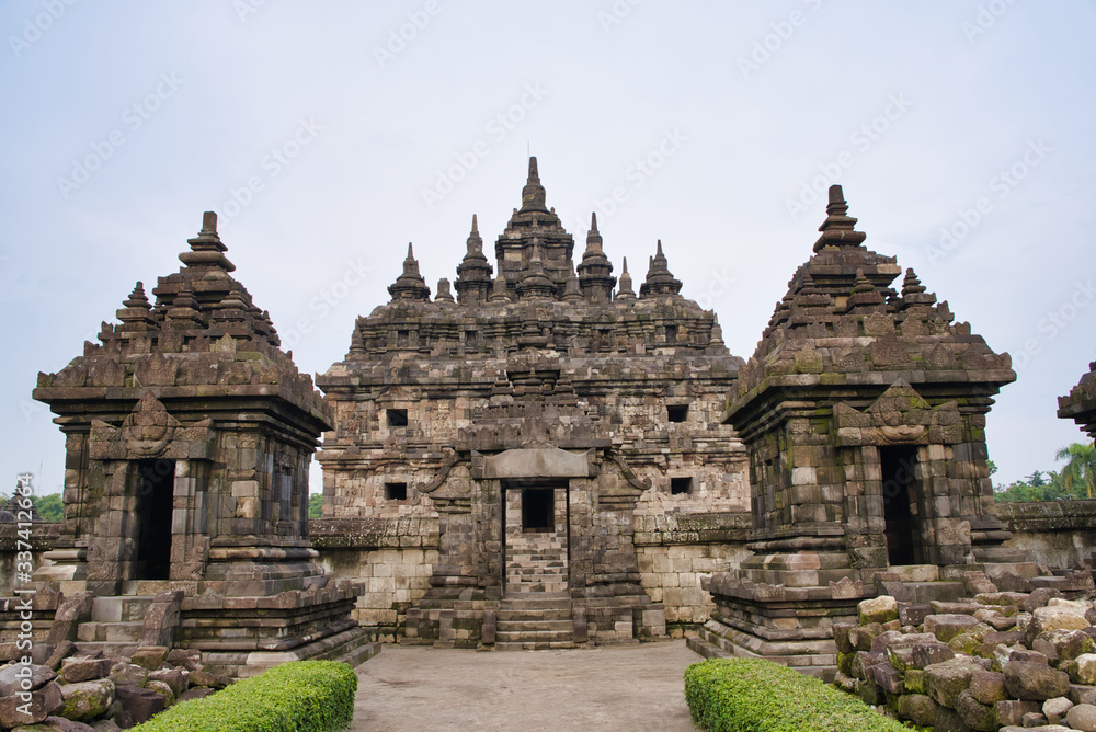 Ancient Hindu stone temple in Yogjakarta Ancient Hindu stone temple in Yogjakarta