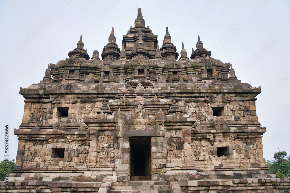 Central building of an ancient Hindu stone temple in Yogjakarta Central building of an ancient Hindu stone temple in Yogjakarta