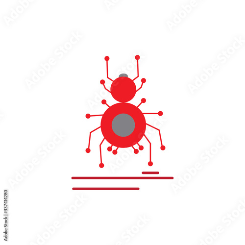simple beetle icon. vector design