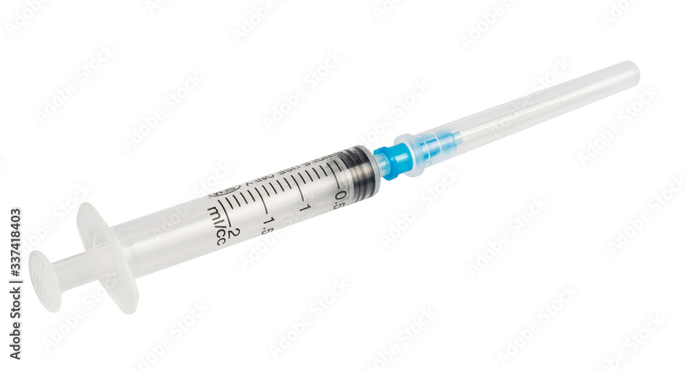 disposable syringe isolated on white disposable syringe isolated on white