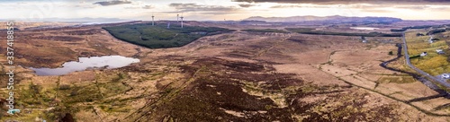 Aerial image of Electricity transmission sub-station in County Donegal - Ireland