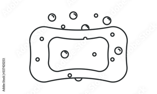Sponge, bath, clean, cleaning, dish, scrubbing, tool, soft, kitchen, housework free vector icon