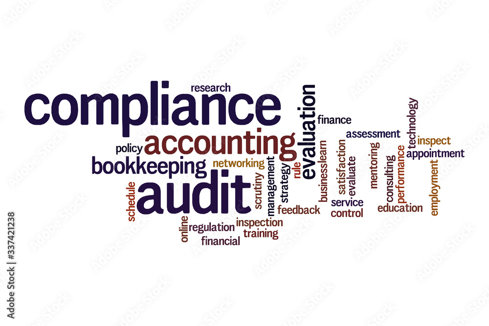 Compliance audit word cloud concept Compliance audit word cloud concept