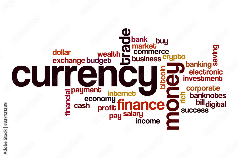 Currency word cloud concept Currency word cloud concept