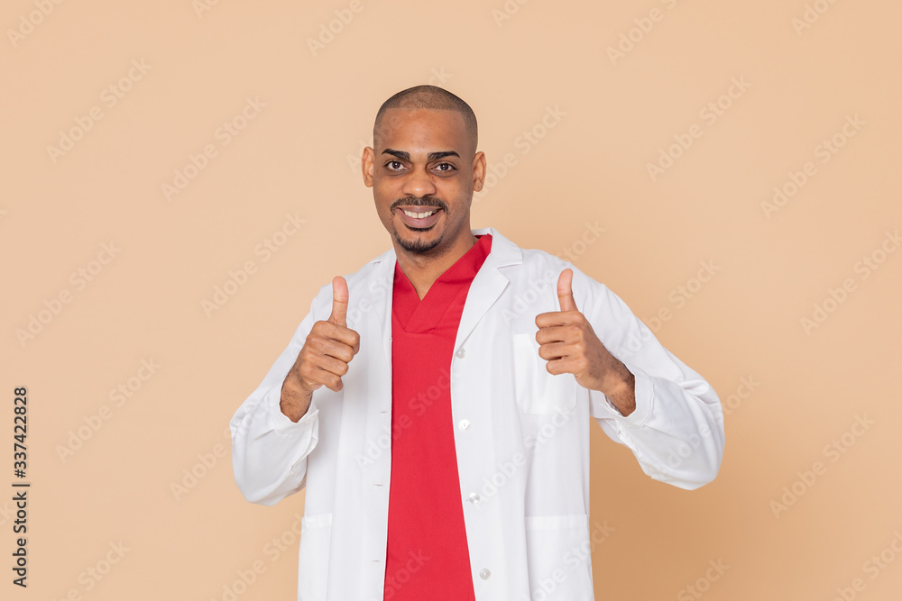 African doctor wearing a lab coat African doctor wearing a lab coat