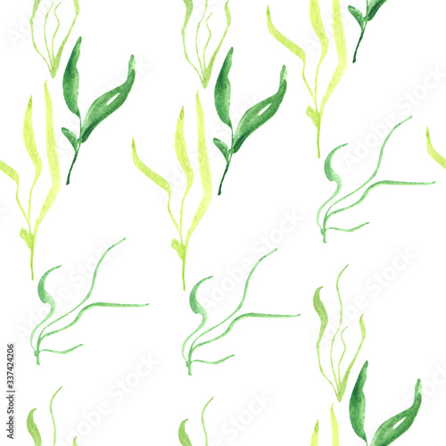 seamless pattern of green plants