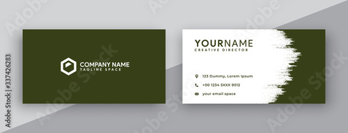 business card design. biscay green business card templates design. new 2020 color trends biscay green
