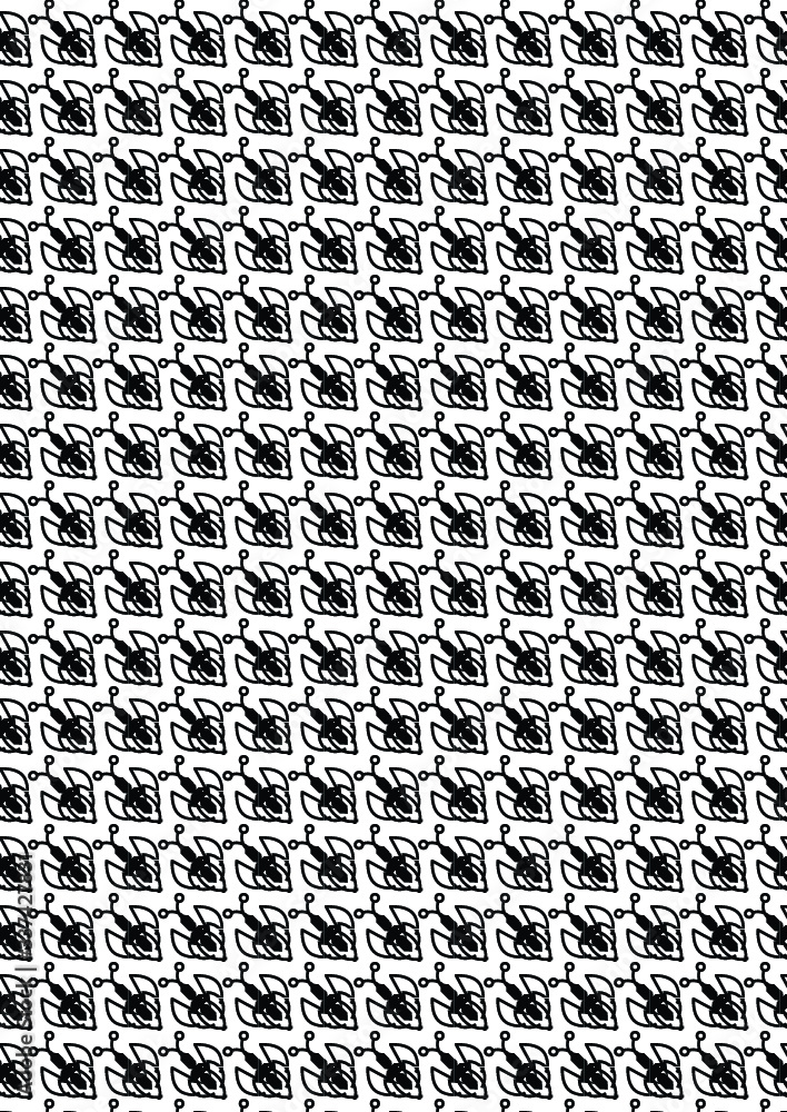 black and white insect pattern