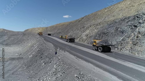 open pit mining of natural resources and ores