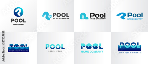  Cool simpl logo design for swiming pool. Suitable for for pool, aqua park or other.