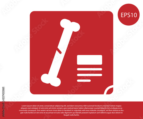 Red X-ray shots icon isolated on white background.  Vector Illustration
