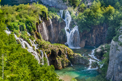 plitvice lakes waterfall, jezera, croatia (vertical)