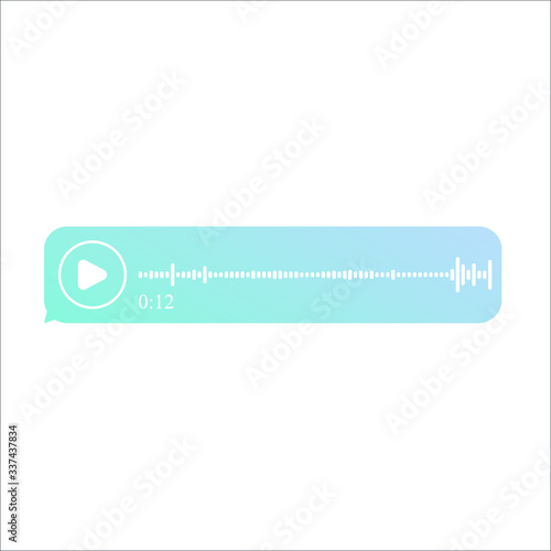 Audio messaging in modern messengers. Vector illustration.