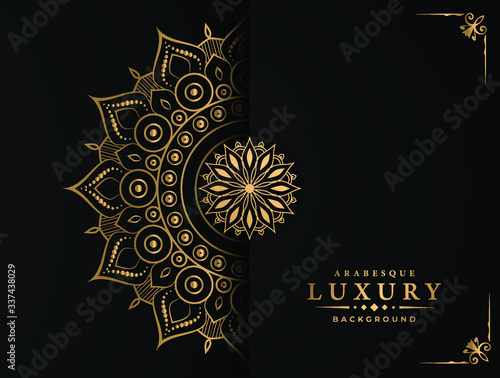 Modern luxury ornamental mandala background with arabesque pattern arabic
 islamic east style.decorative mandala for print, poster,
 cover, brochure, flyer, banner